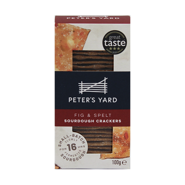 Peter's Yard Fig & Spelt Sourdough Crackers 100g - Tuffins Supermarket Peter's Yard Crackers