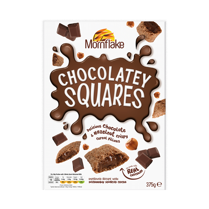 Mornflake Chocolatey Squares 375g - Tuffins Supermarket Mornflake Cereal