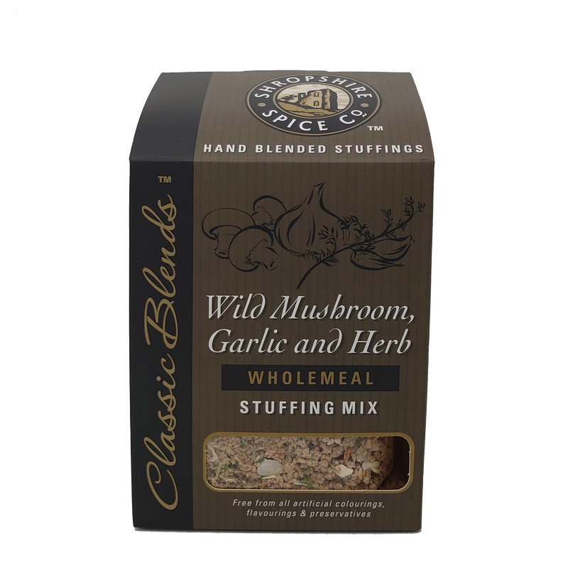 Shropshire Spice Company Wild Mushroom Garlic and Herb Wholemeal Stuffing Mix 150g - Tuffins Supermarket Shropshire Spice Company Cooking & Baking Ingredients