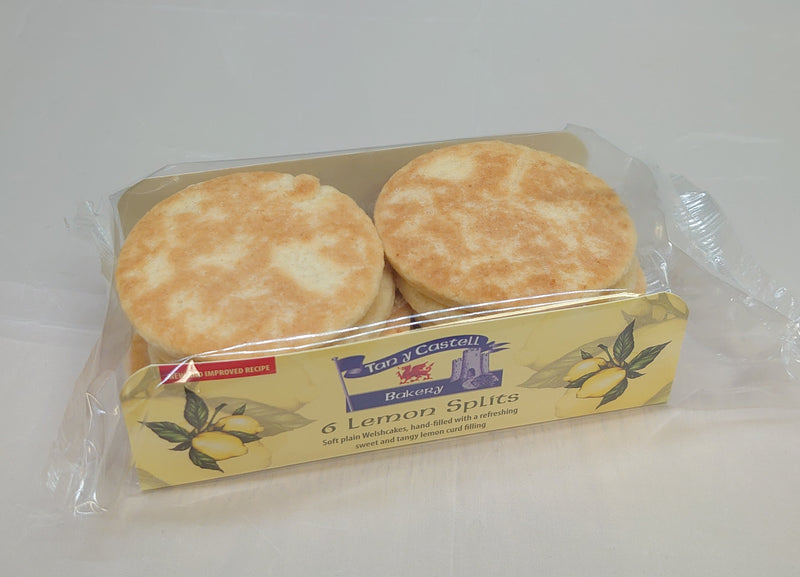 Tan Y Castell Lemon Splits 6 Pack - Tuffins Supermarket Tan Y Castell Bakery Cakes & Dessert Bars