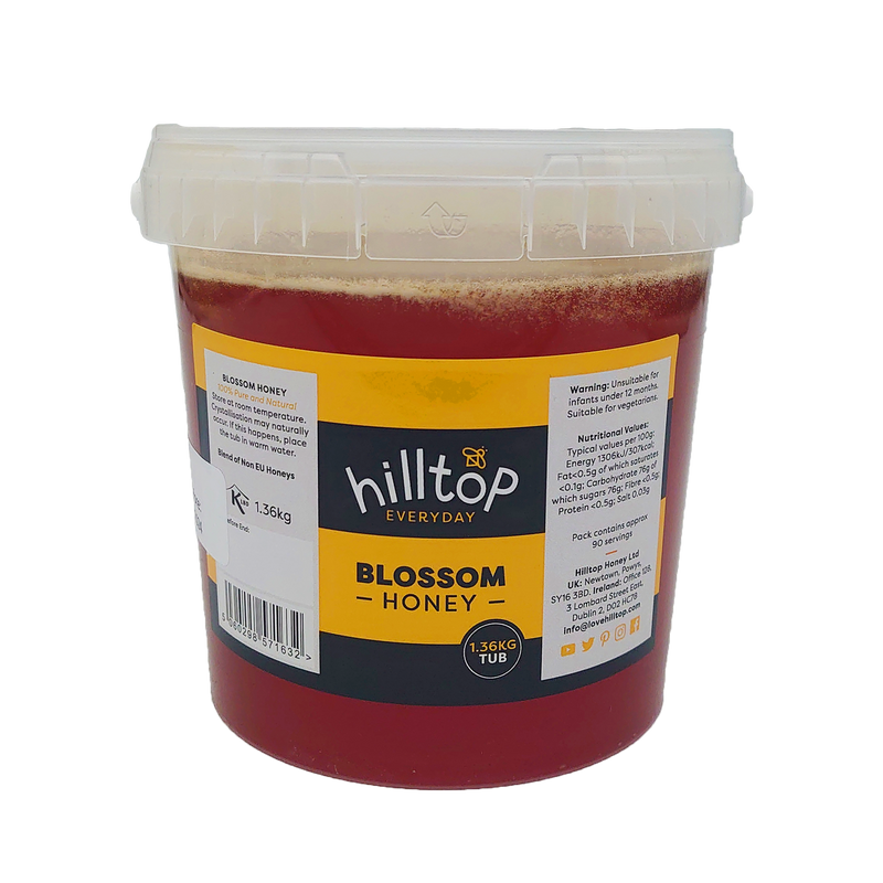 Hilltop Blossom Honey Tub 1.36kg - Tuffins Supermarket Hilltop Honey Honey