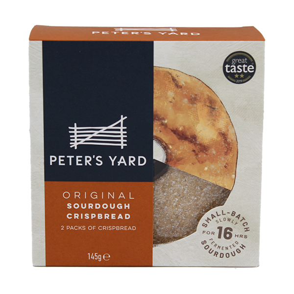 Peter's Yard Original Sourdough Crispbread With Hole 145g - Tuffins Supermarket Peter's Yard Crackers