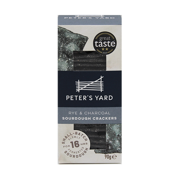 Peter's Yard Rye & Charcoal Sourdough Crackers 90g - Tuffins Supermarket Peter's Yard Crackers