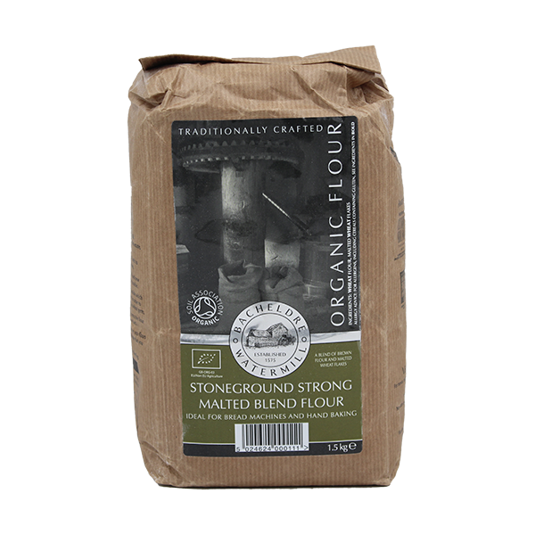 Bacheldre Watermill Organic Stone Ground Strong Malted Blend Flour 1.5kg - Tuffins Supermarket Bacheldre Watermill Cooking & Baking Ingredients