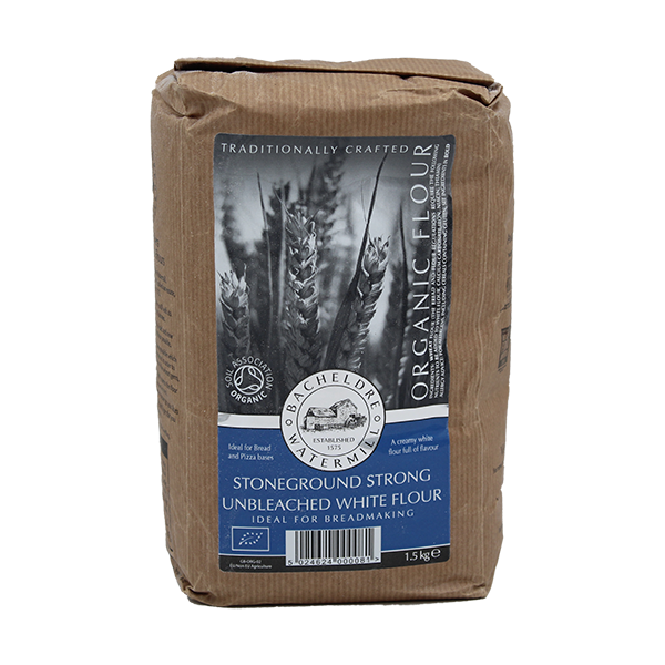 Bacheldre Watermill Organic Stone Ground Strong Unbleached White Flour 1.5kg - Tuffins Supermarket Bacheldre Watermill Cooking & Baking Ingredients