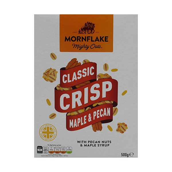 Mornflake Classic Crisp Maple & Pecan 500g - Tuffins Supermarket Mornflake Cereal