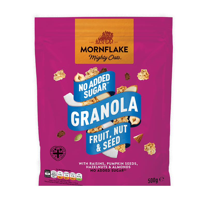 Mornflake No Added Sugar Granola Fruit, Nut & Seed 500g - Tuffins Supermarket Mornflake Cereal