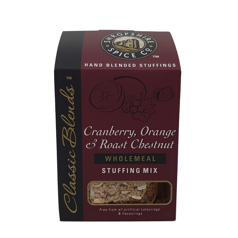 Shropshire Spice Company Cranberry Orange & Roast Chestnut Wholemeal Stuffing Mix 150g - Tuffins Supermarket Shropshire Spice Company Cooking & Baking Ingredients