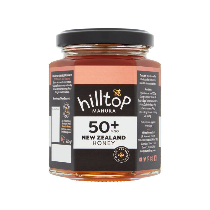 Hilltop Manuka Honey MGO 50+ 225g - Tuffins Supermarket Hilltop Honey Honey