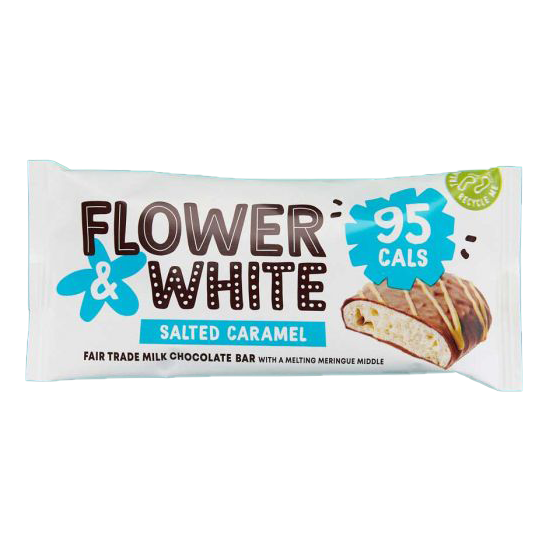 Flower & White Salted Caramel Chocolate Bar 20g - Tuffins Supermarket Flower & White Snacks