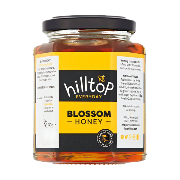 Hilltop Everyday Blossom Honey 340g - Tuffins Supermarket Hilltop Honey Honey